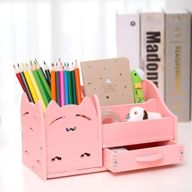 Home Office Desk Stationary Storage Box Pen Holder Desktop Storage Small Gadgets Collect Box Student Pen Holder