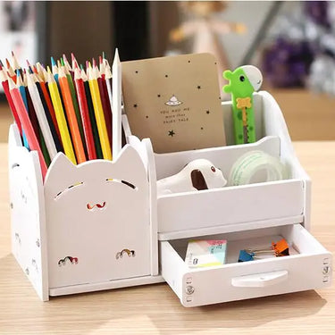 Home Office Desk Stationary Storage Box Pen Holder Desktop Storage Small Gadgets Collect Box Student Pen Holder