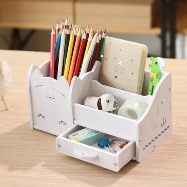 Home Office Desk Stationary Storage Box Pen Holder Desktop Storage Small Gadgets Collect Box Student Pen Holder