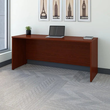 Bush Business Furniture Series C 72W x 24D Credenza Desk in Mahogany