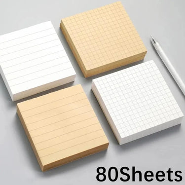 80Pcs Self Adhesive Sticky Notes Stickers Memo Pad Posted it Reusable DIY Notepad Notebook Student School Office Stationary